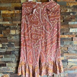 Spell & The Gypsy Floral Boho Midi Pants Size Small